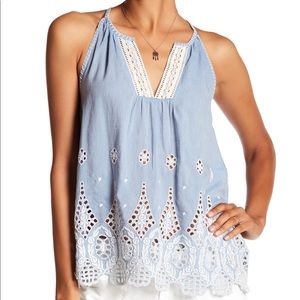 Joie Josepe Racerback Embroidered Tank